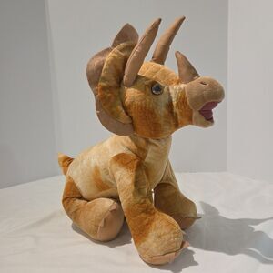 Build A Bear Workshop Triceratops Dino Retired Brown Plush Stuffed Animal Plush